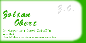 zoltan obert business card